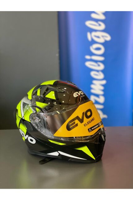 Evo çene açılır güneş vizörlü ce belgeli kask