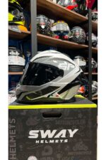 SW 867 POWER White Black Grey Full Face(SİYAH VİZÖRLÜ) - Görsel 4