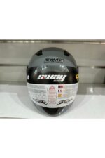 Kask Sw-733 Yarım Aynalı Camlı Nardo Gri - Görsel 4