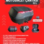 Tien 52 Litre Motosiklet Çantası - OTOMATİK KİLİT (Sırt Dayama Pedi Dahil)