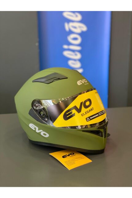 EVO FULL FACE GÜNEŞ VİZÖRLÜ HAKİ YEŞİL KASK