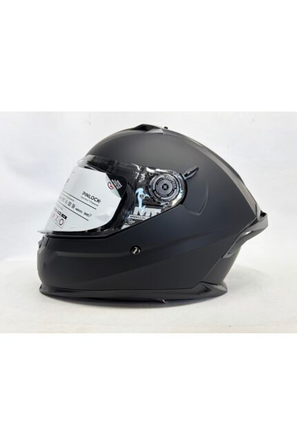 Kask Braker Sv Pure A1 Mat Siyah - Şefaf Vizörlü- İç Güneş Vizörlü