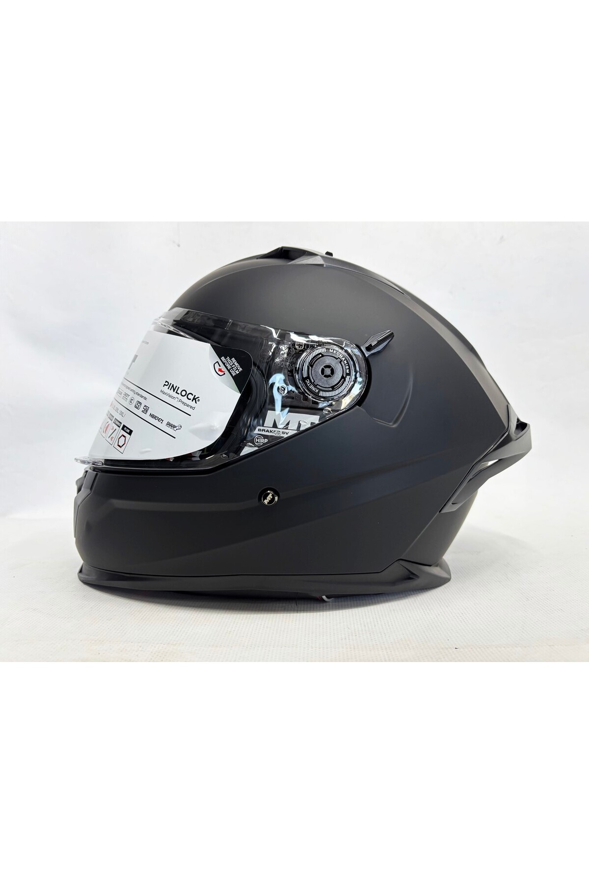 1_org_zoom-502 Kask Braker Sv Pure A1 Mat Siyah - Şefaf Vizörlü- İç Güneş Vizörlü - Görsel 1