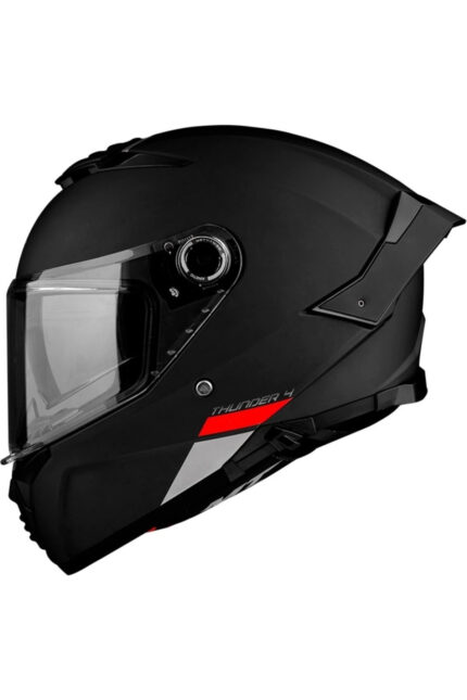 Helmets Kask Thunder 4 Sv Solıd A1 Matt Black Şeffaf Vizör