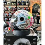 SW 715 BEYAZ FLOWER Yarım Kask
