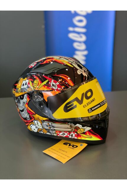 Evo full face güneş vizörlü kask